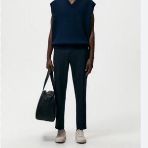 NWT Zara Men's The Melange Slim Pants Size 38 Black Bi-Stretch